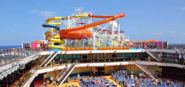 Carnival Cruises water slides